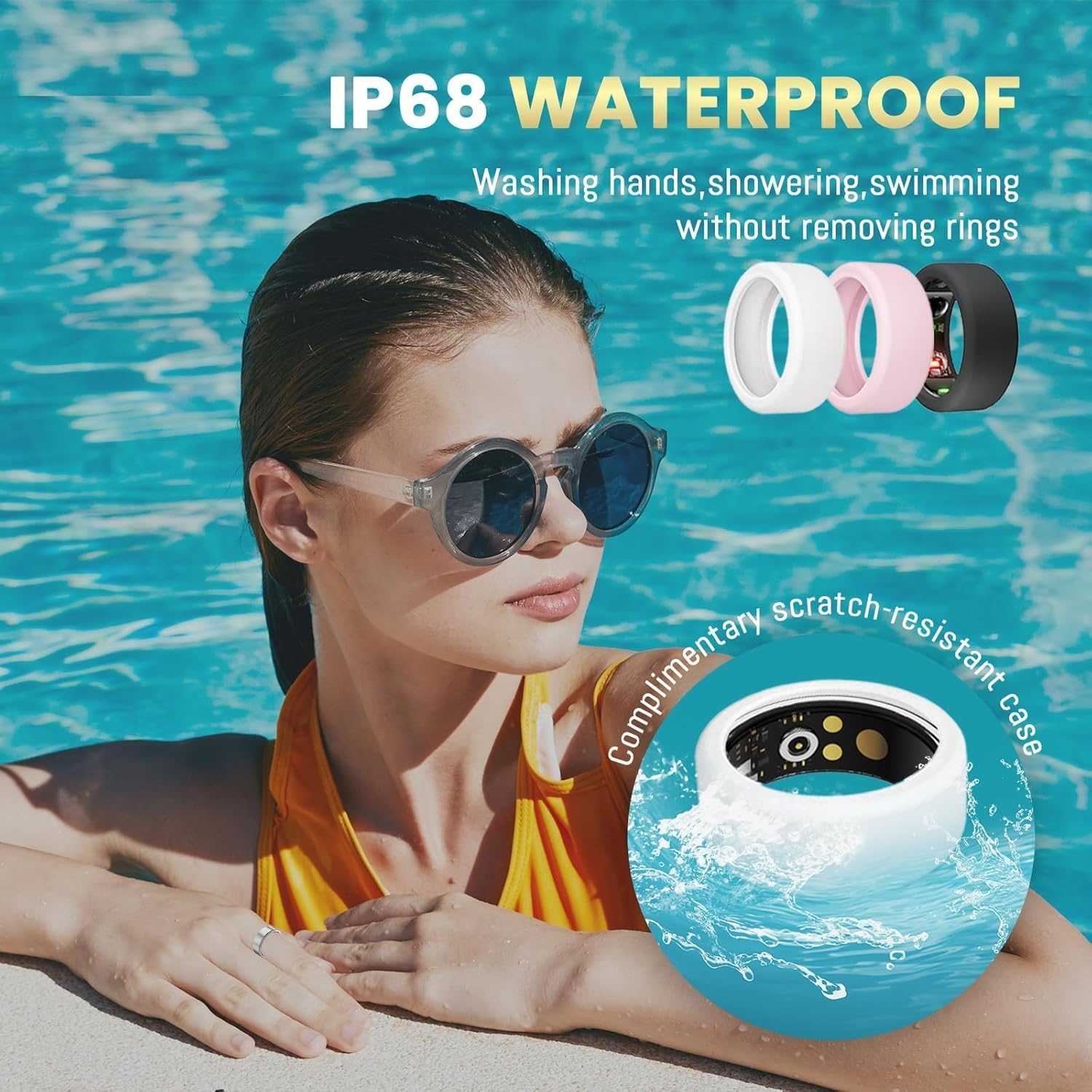 Nexivo Lab Smart Health Ring – Heart Rate, SpO₂, Sleep & Fitness Tracking, IP68 Water Resistant - Image 7