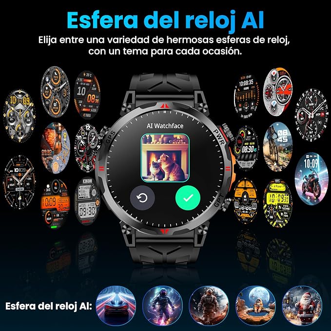 Nexivo Lab GPS Smartwatch for Men – 1.56" AMOLED Display, Bluetooth Calling, Compass, 3ATM & 100+ Sports Modes - Image 6